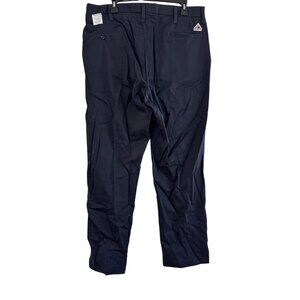 Bulwark Flame-Resistant Work Pants W36 L34 Navy Blue 100% Cotton Safety Certifie